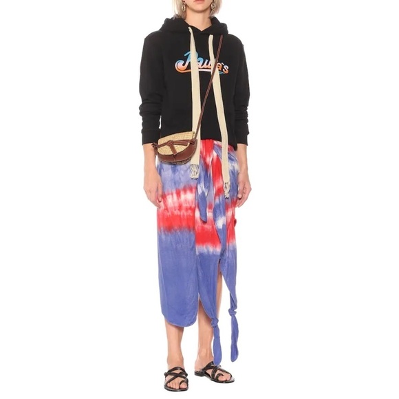 Loewe x Paula’s Ibiza Tie Dye Wrap Skirt Red Blue - Picture 1 of 10